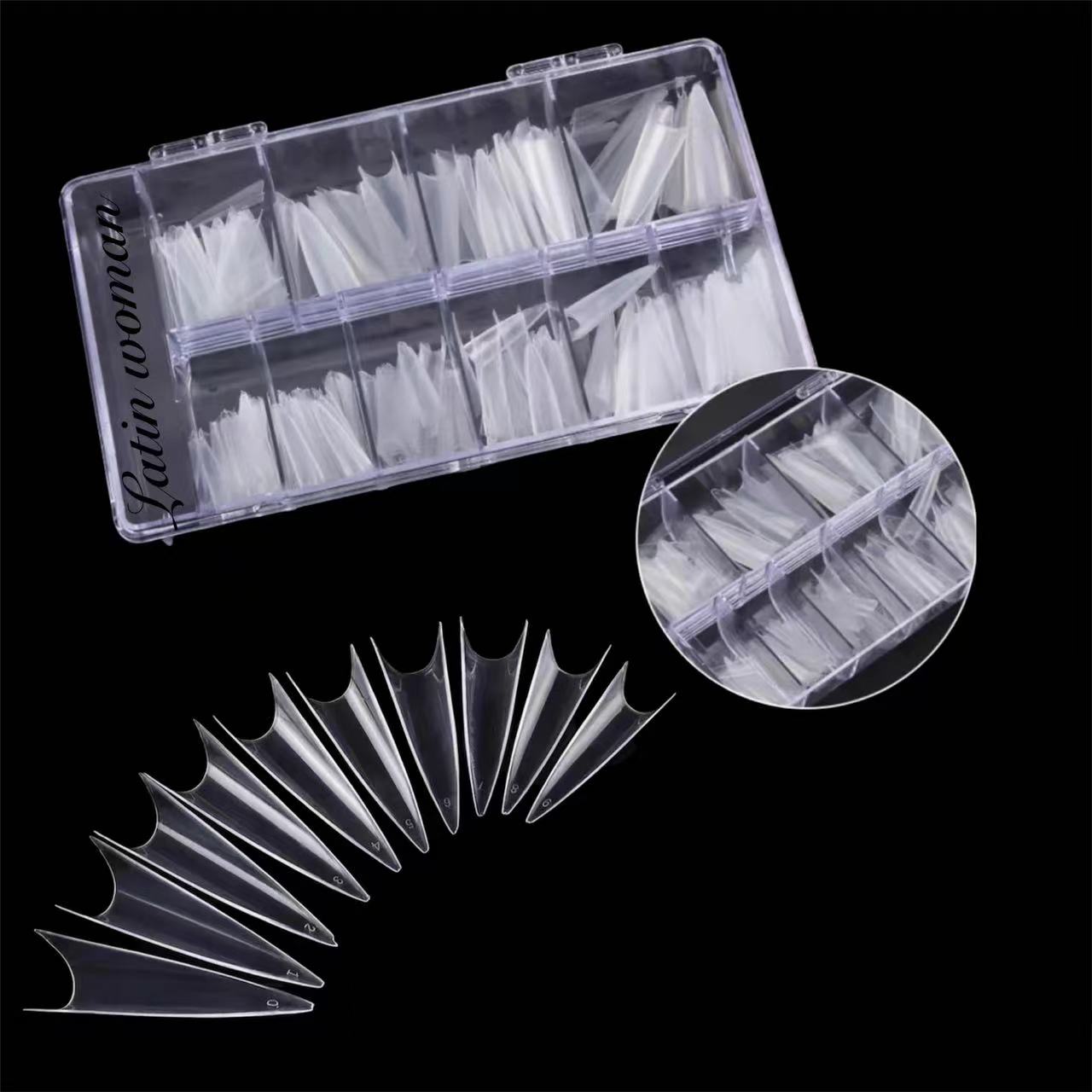 Tips Stilletto Extra Largo 500 Pcs