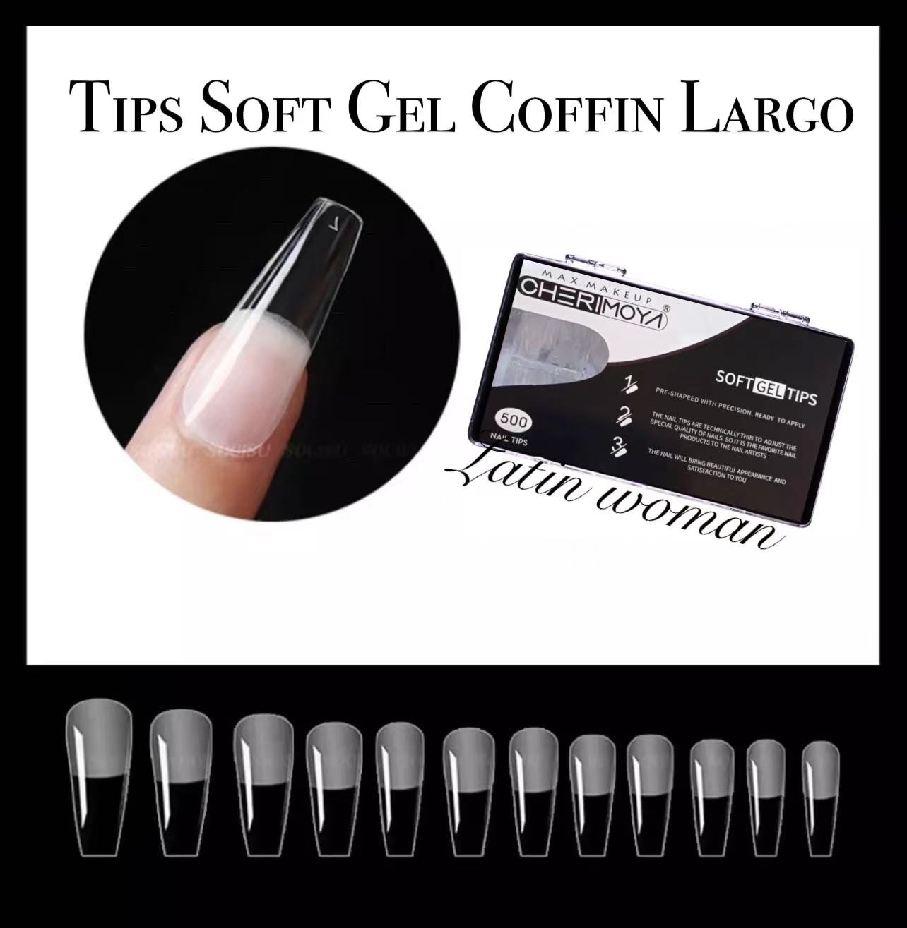 Tips Soft Gel Coffin Largo
