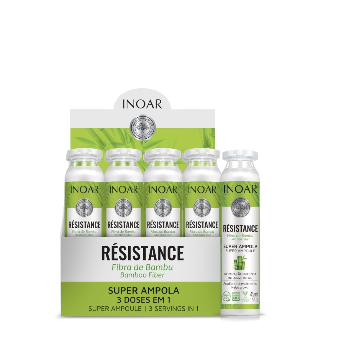 Ampolla Resistance Fibra De Bambu 45 Ml Inoar®