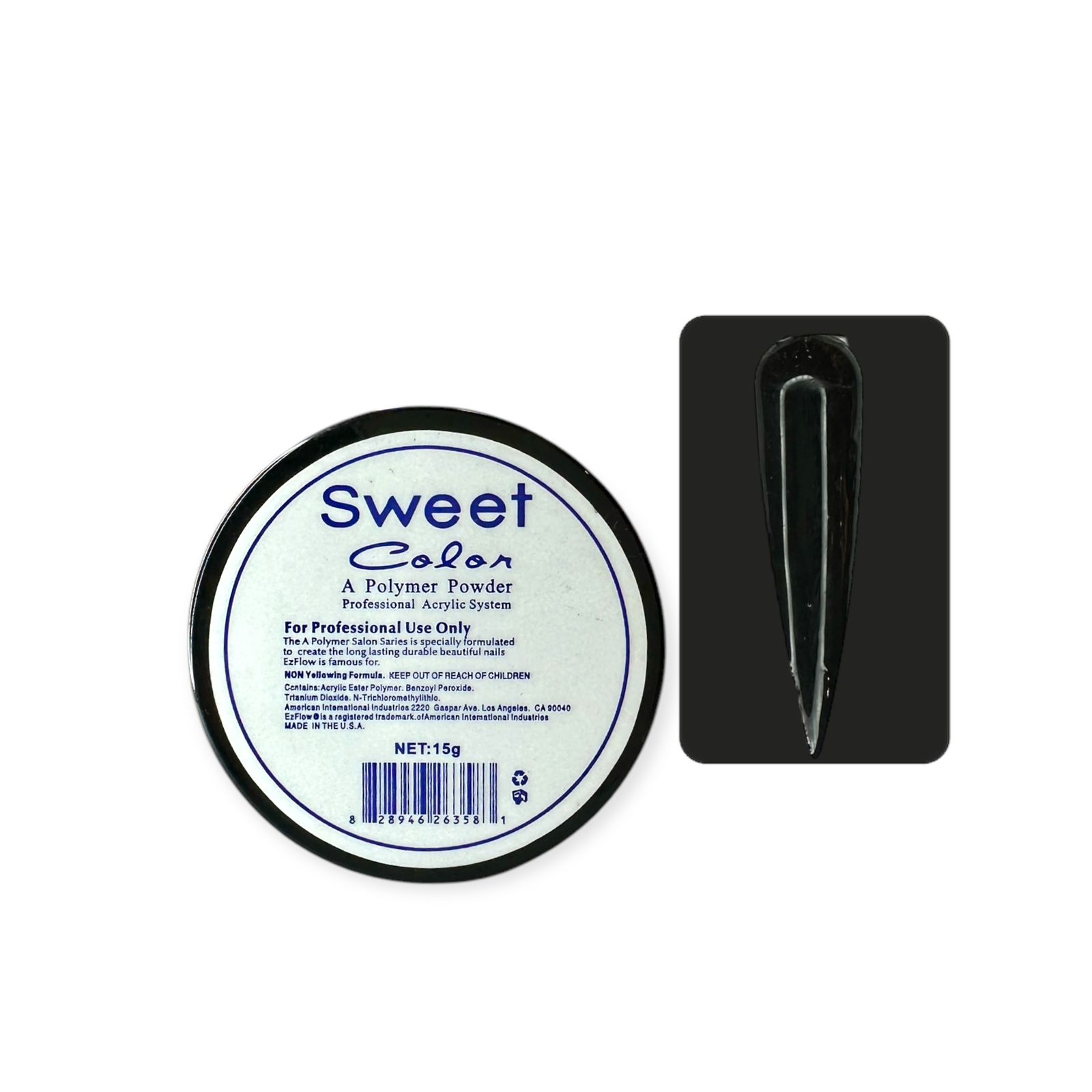 Polvo Acrylico 021 Negro Sweet Color®