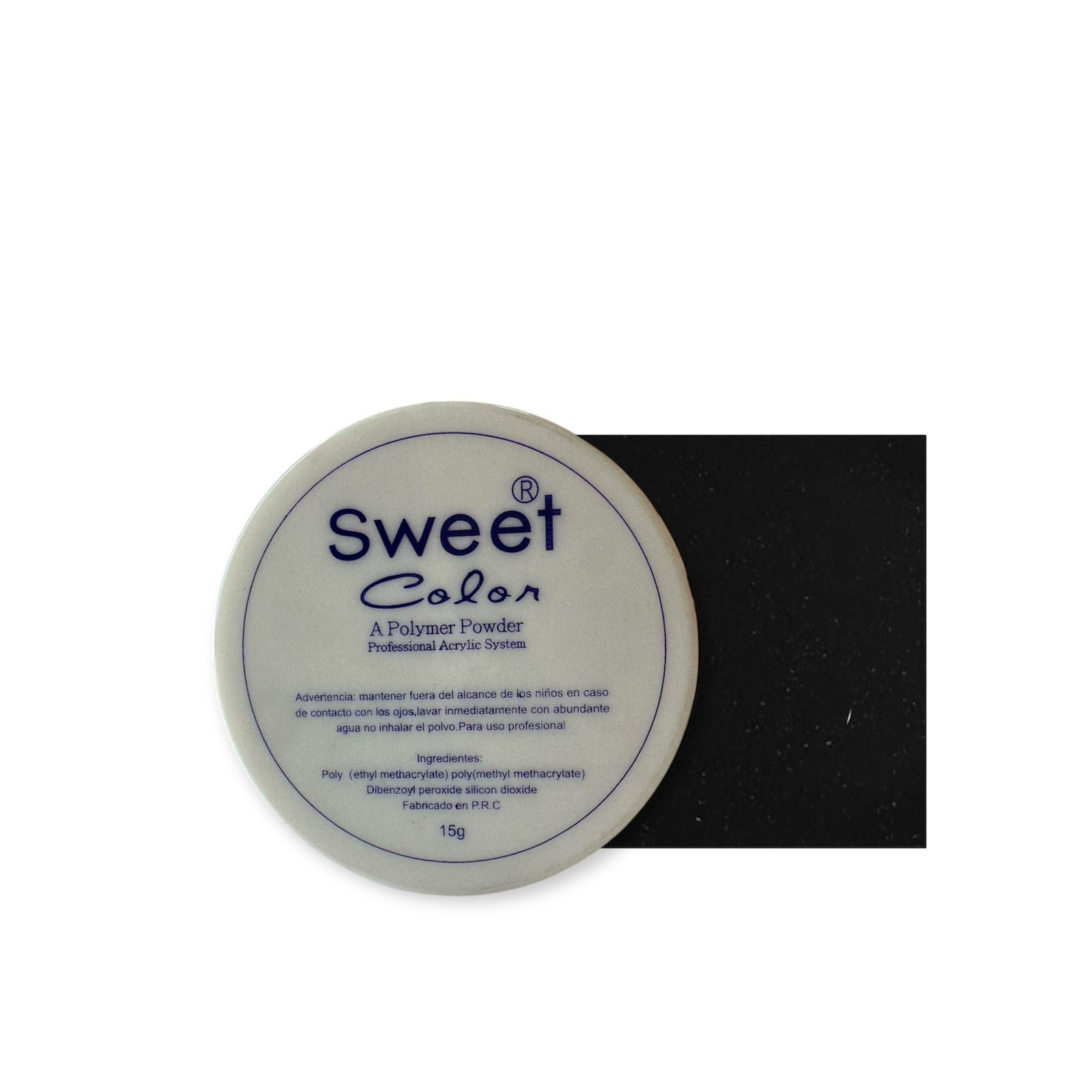 Polvo Acrylico 021 Negro Sweet Color® - Imagen 2